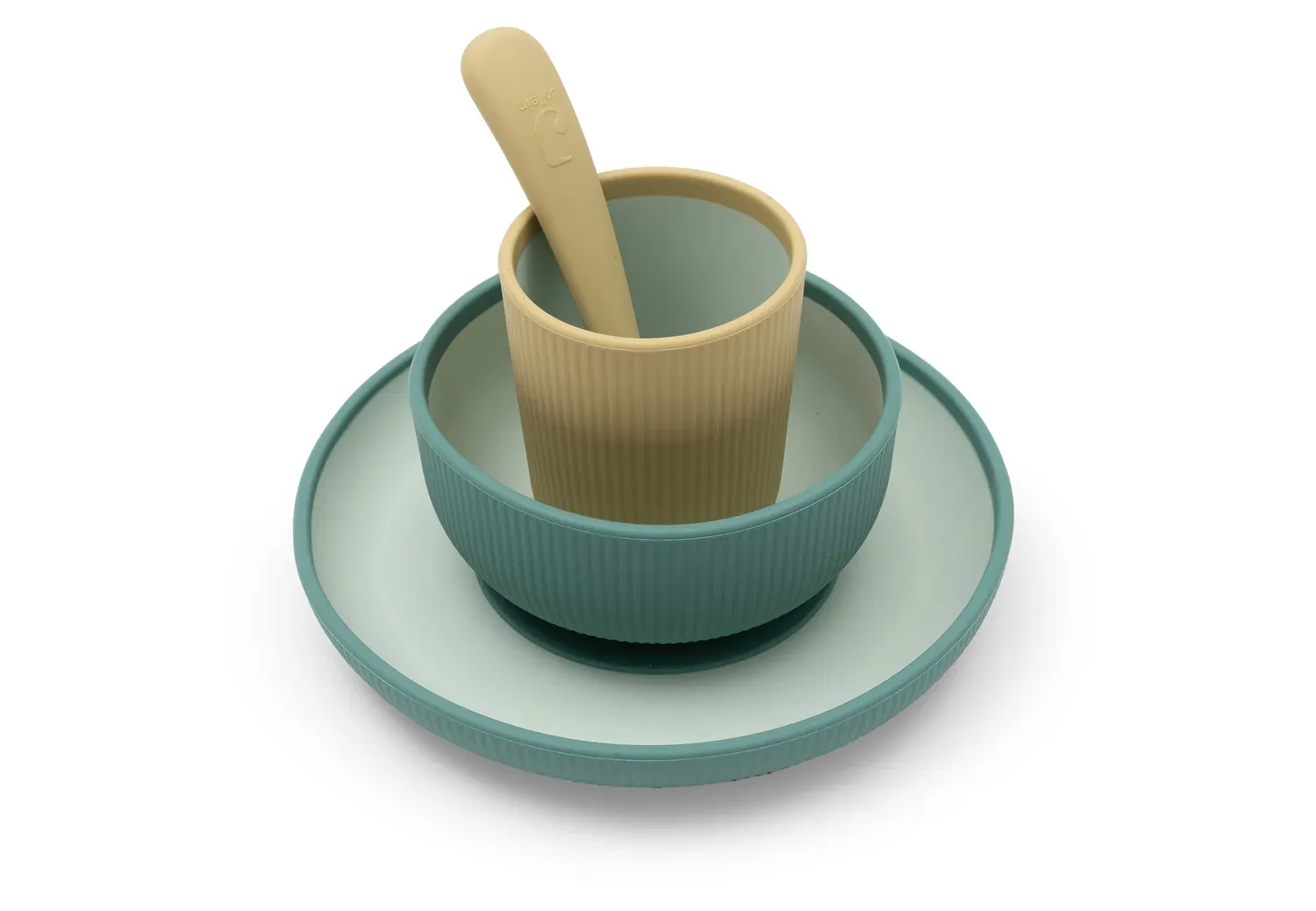 Jollein Kinderserviesset Siliconen Jade Shades