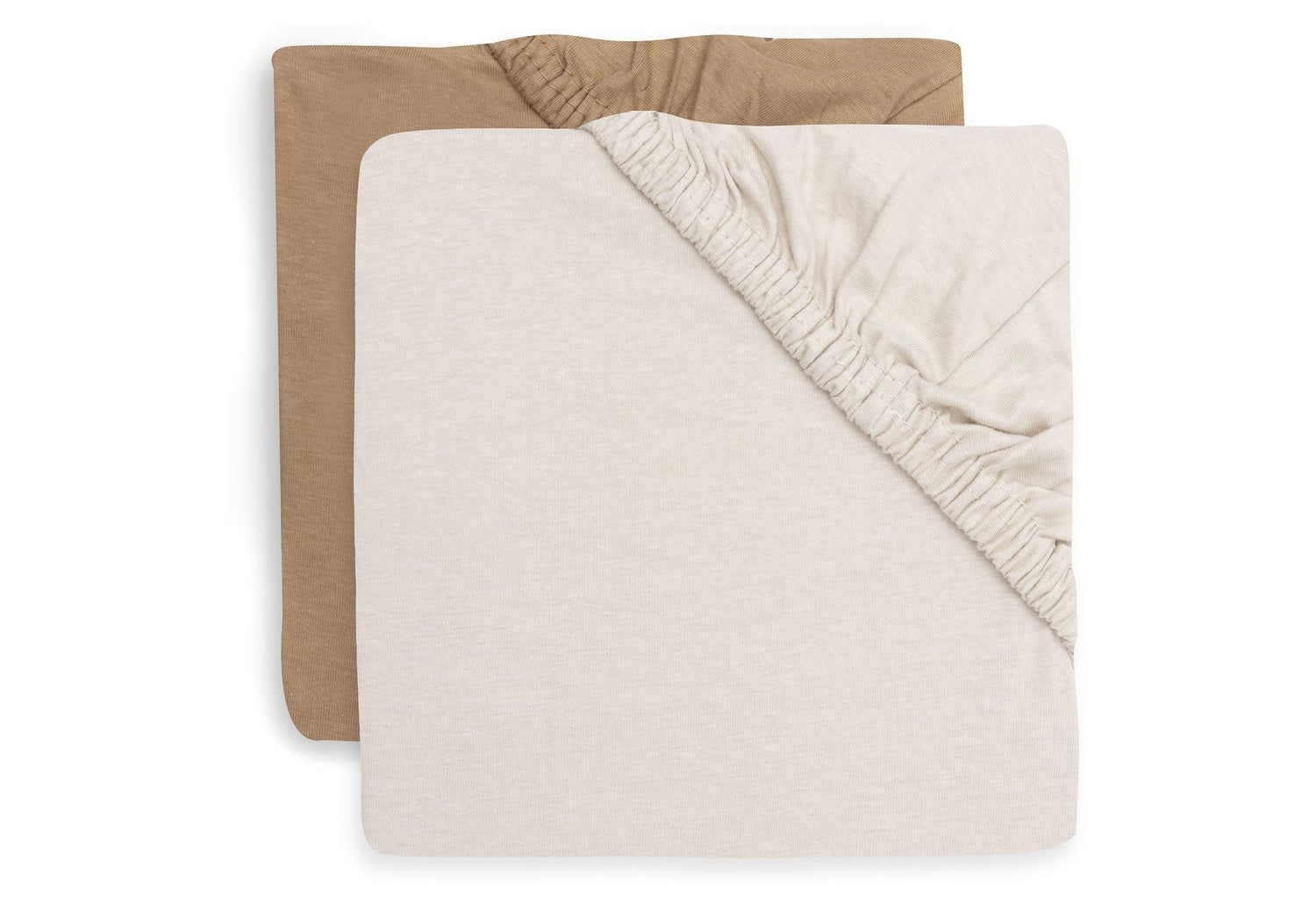 Jollein Hoeslaken Jersey 60x120cm Hazel/Oatmeal