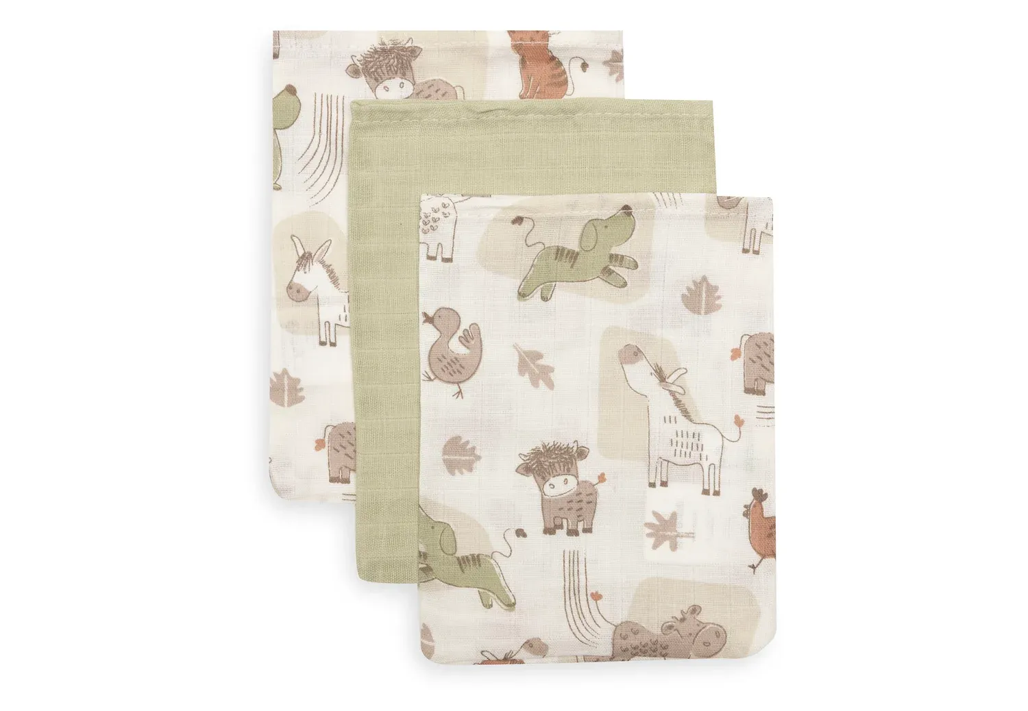 Jollein Hydrofiel Washandje 15x20cm Barn Buddies