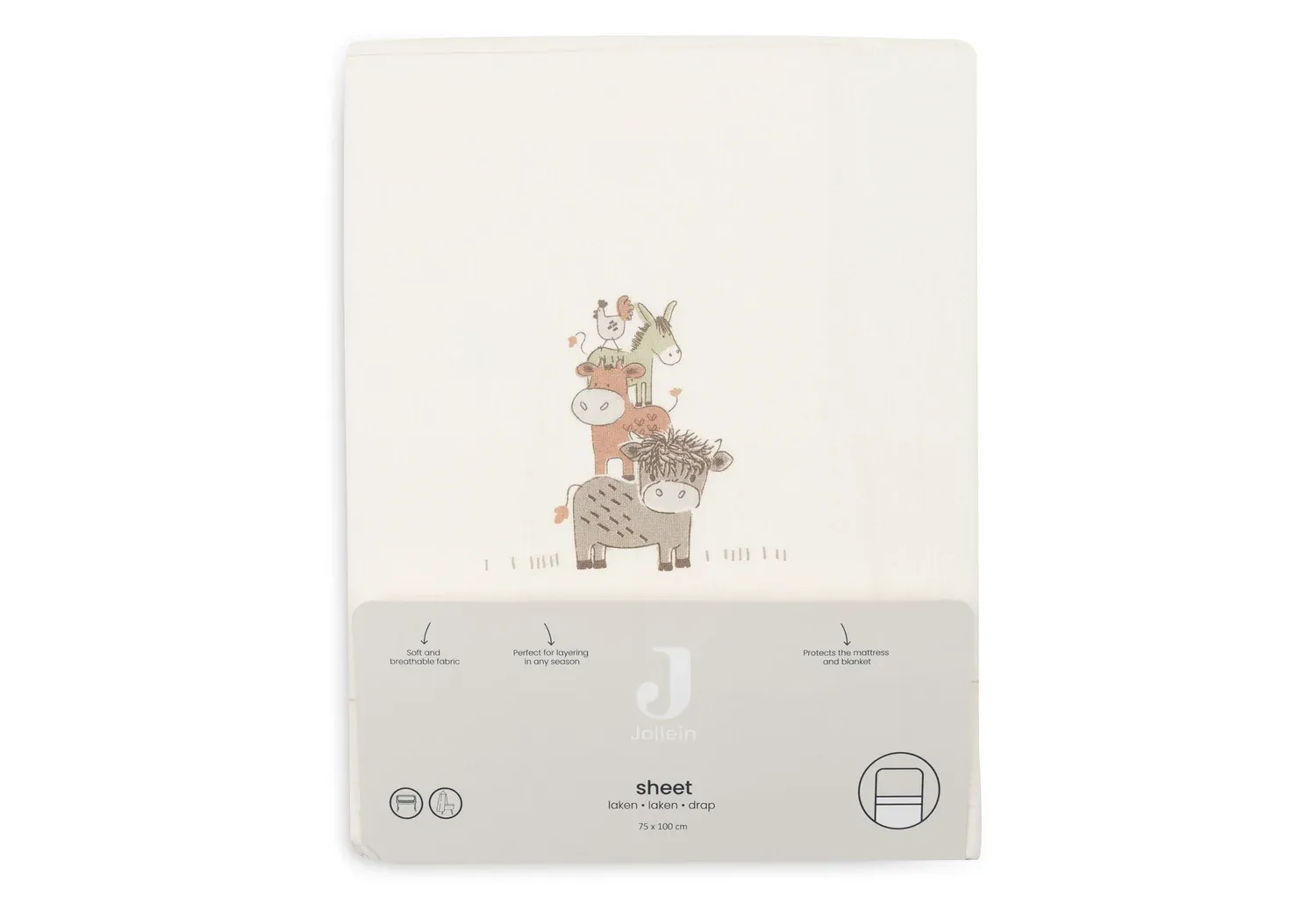 Jollein Laken Ledikant 120x150cm Barn Buddies