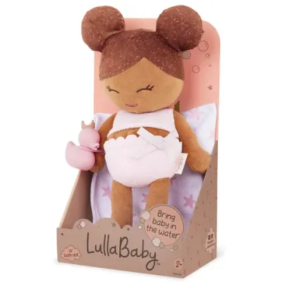 Lullababy Badpop groot meisje bruin haar  LBY7262