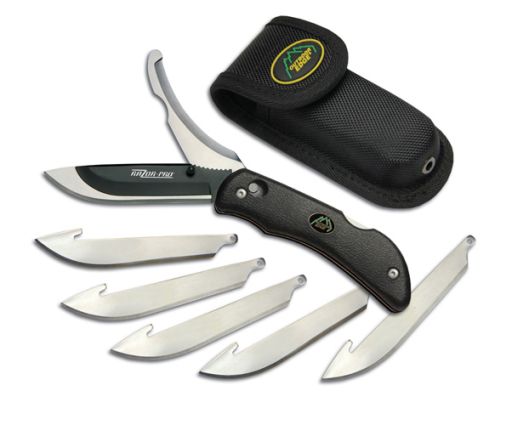 Outdoor Edge Razor-Pro Folding Hunting Knife 3.5 Drop Point 420 Stainless Steel Blade Kraton Handle