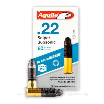 Aguila Sniper Subsonic 22 LR 60gr 50pk