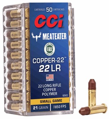 CCI Meateater Copper-22 Polymer 22 LR 21gr 50pk