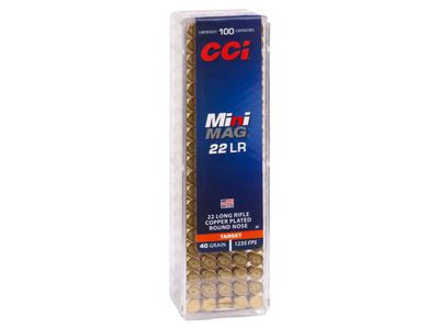 CCI Mini Mag Target Copper-Plated RN 22 LR 40gr 100pk
