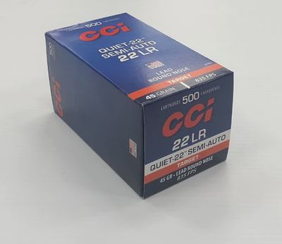 CCI Quiet Semi Auto Target 22 LR 45gr 500pk