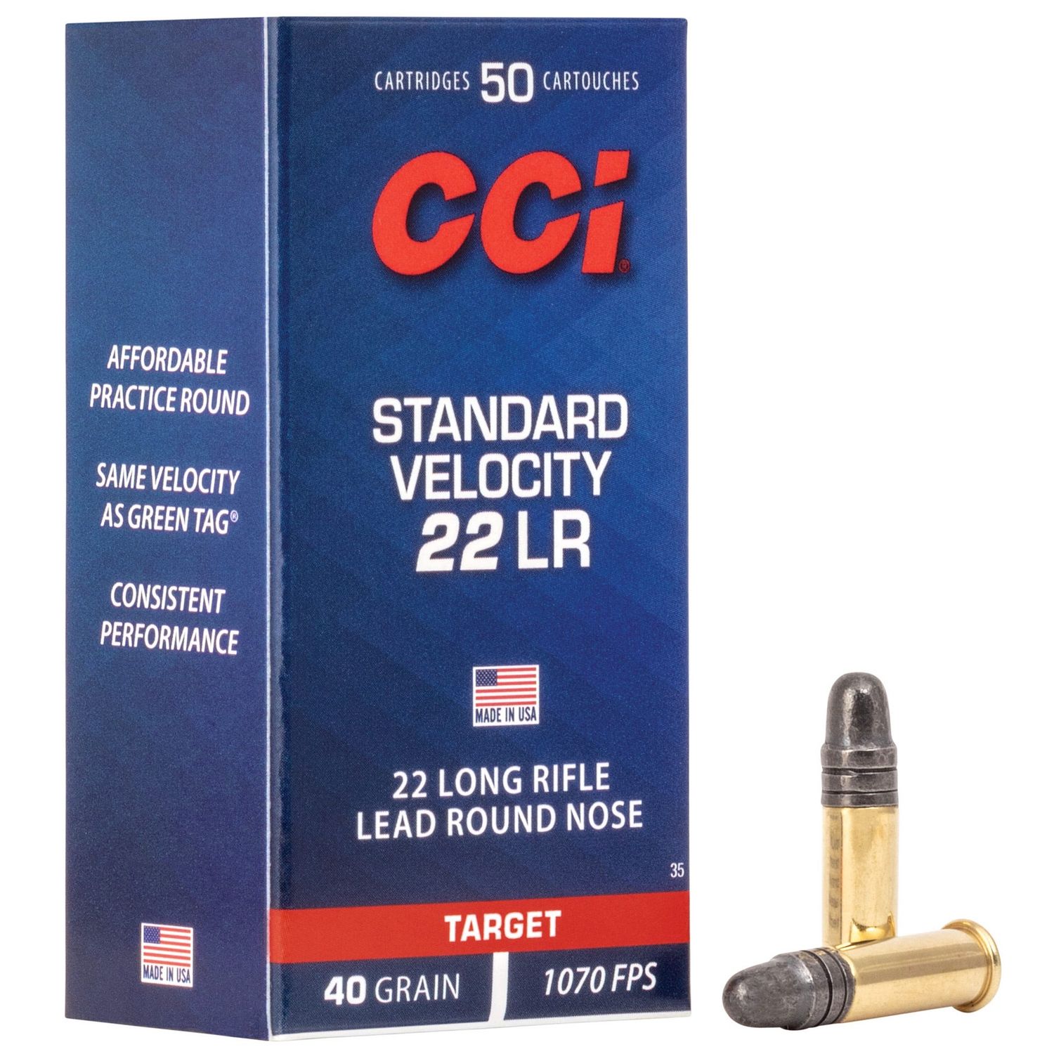 CCI Standard Velocity 22 LR 40gr RN 50pk