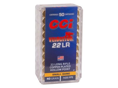CCI Velocitor Copper-Plated HP 22 LR 40gr 50pk