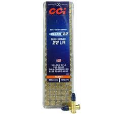 CCI Clean Sub Sonic Blue Poly Coated 22 LR 40gr 100rds
