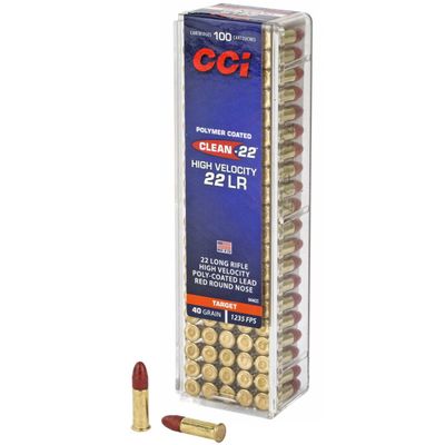 CCI Clean-22 HV Red Poly Coat 22 LR 40gr 100rds