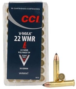 CCI V-Max Polymer Tip 22 WMR 30gr 50rds