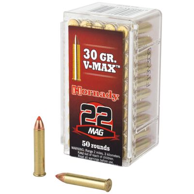 Hornady V-Max 22 WMR 30gr 50rds