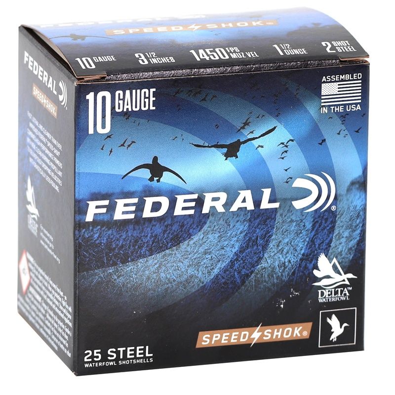 Federal Speed Shok 10ga 3.5" 1.5 oz #2 Steel Shot
