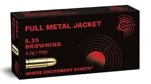Geco 25 Auto 6.35 Browning 49gr FMJ