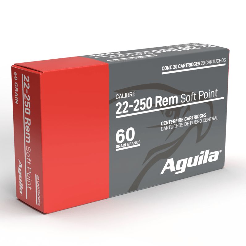Aguila 22-250 Rem 60gr SP