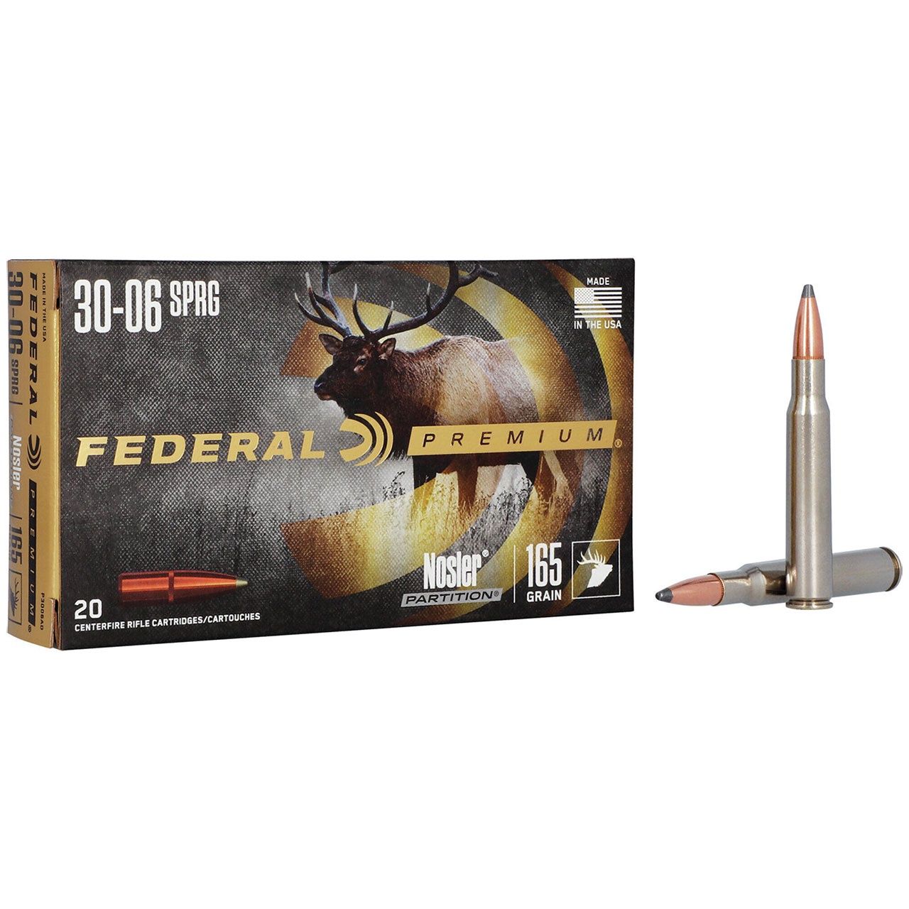 Federal Premium 30-06 Sprg 165gr Nosler Accubond