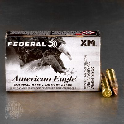 Federal AE FMJ 223 Rem 55gr FMJ 20rds