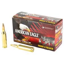 Federal AE Varmint/Predator JHP 243 Win 75gr JHP 40 rds