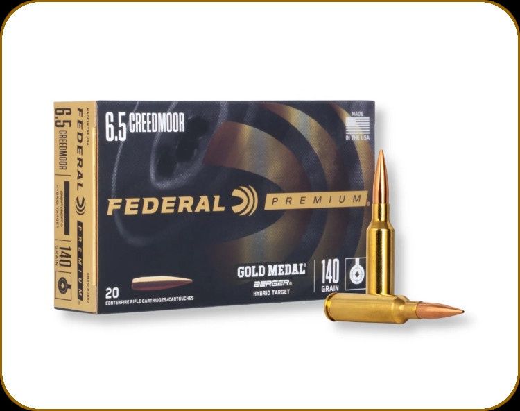 Federal Premium Gold Medal Berger Hybrid Target 6.5 Creedmoor 140gr HT