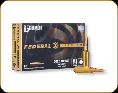 Federal Premium Gold Medal Berger Hybrid Target 6.5 Creedmoor 140gr HT