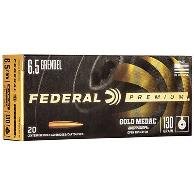 Federal Premium Gold Medal Berger OTM 6.5 Creedmoor 130gr OTM