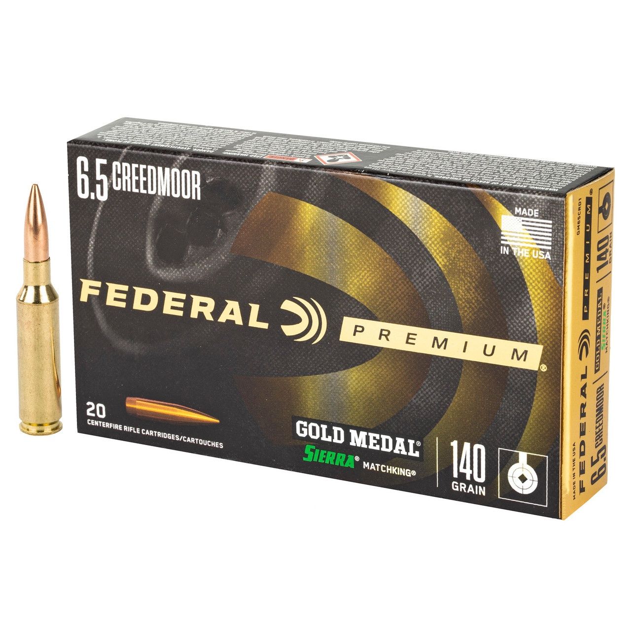 Federal Premium Gold Medal Sierra Matchking 6.5 Creedmoor 140gr