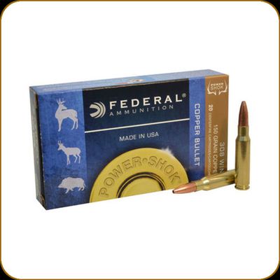 Federal Power Shok Copper 308 Win 150gr Copper