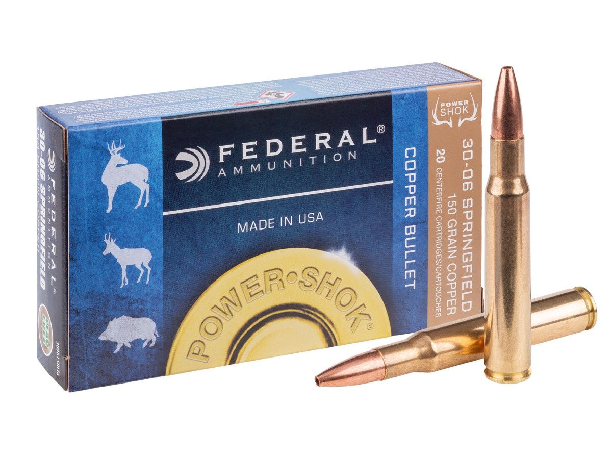 Federal Power-Shok Copper 30-06 Sprg 150gr Copper