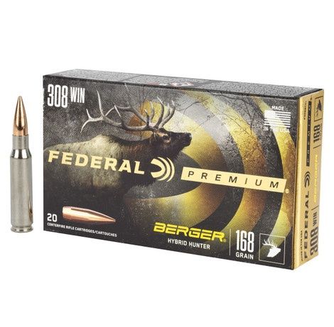 Federal Premium Berger Hybrid Hunter 308 Win 168gr