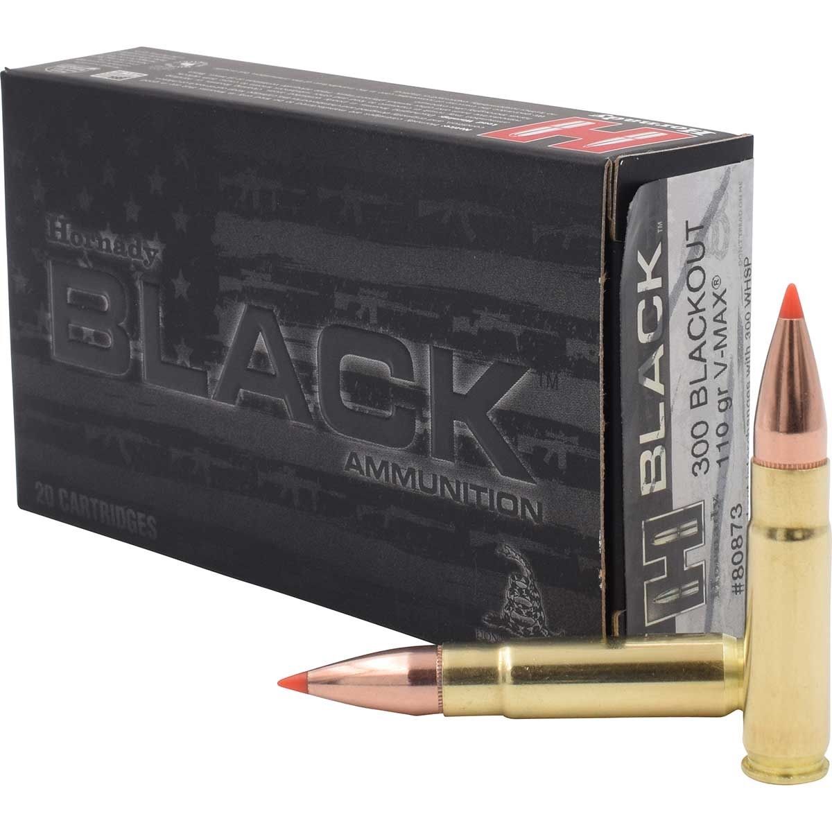 Hornady Custom V-Max 300 Blackout 110gr V-Max