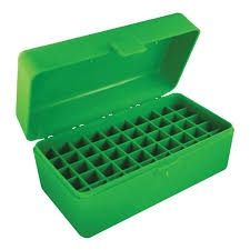 MTM Flip Top 50 Rd Large Rifle Ammo Case-Green