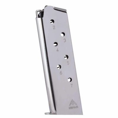 Mec-Gar 1911 45 ACP 7rd Mag Nickel