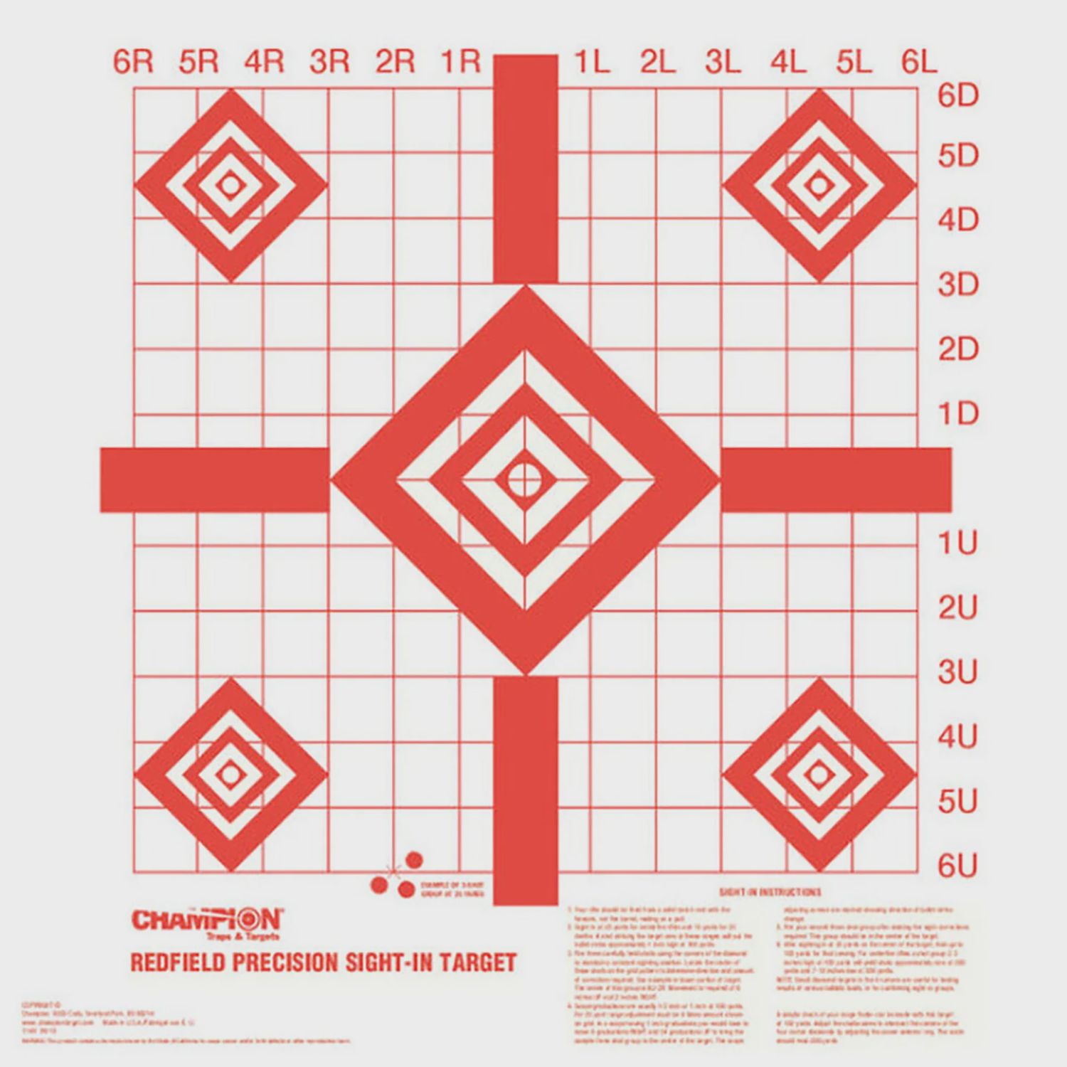 Champion Redfield Sight-in Target 10pk