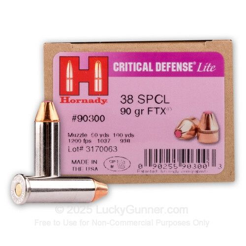 Hornady Critical Defense 38 SPL 90gr FTX