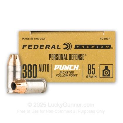Federal Premium 380 Auto 85gr PD Punch JHP
