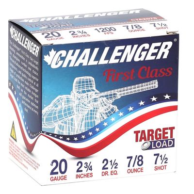 Challenger 20ga 2 3/4 #7.5 7/8oz Target Load 25pk
