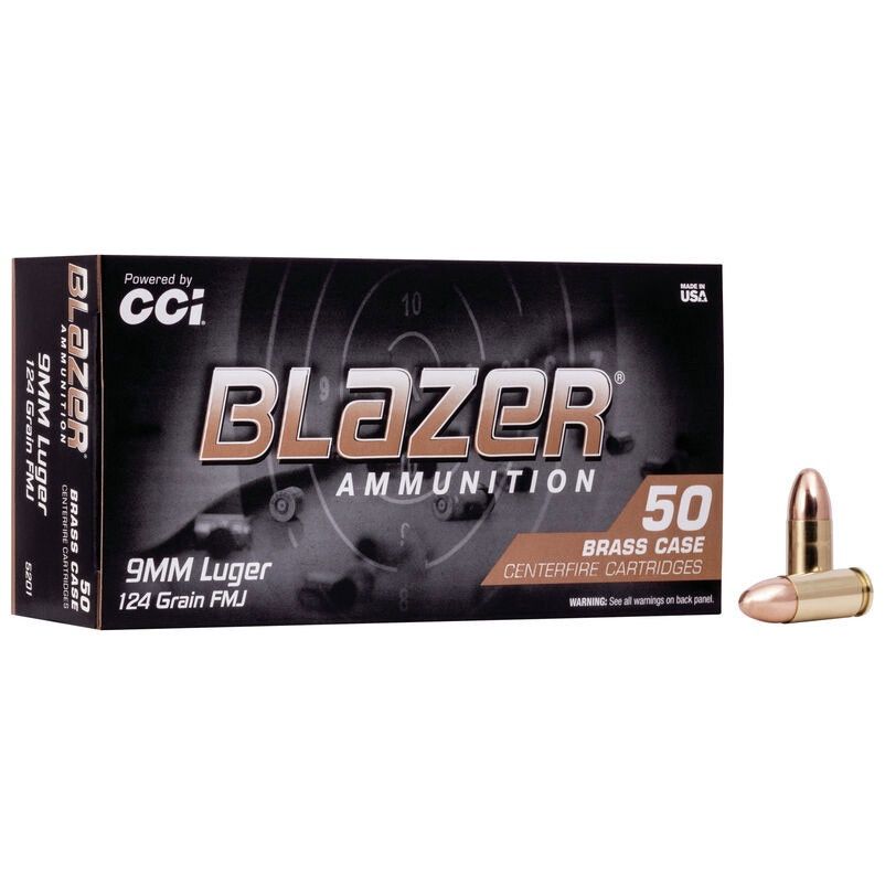 CCI Blazer Brass 9mm 124gr FMJ