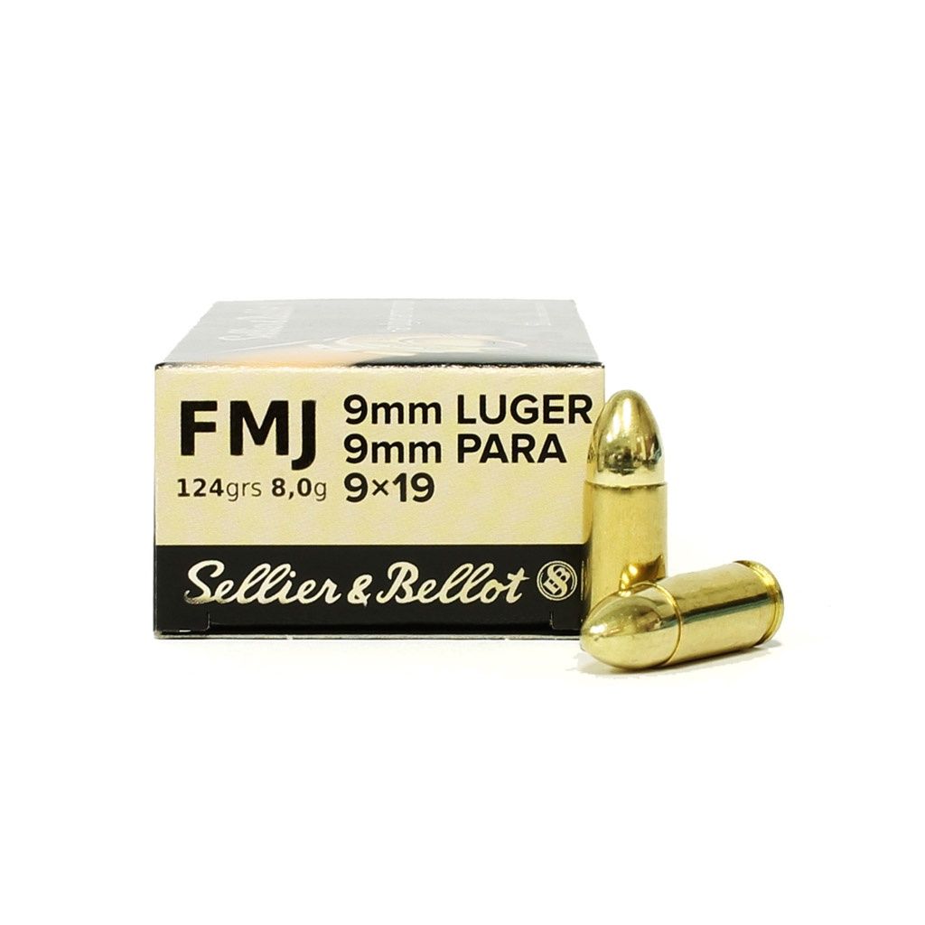 S&amp;B 9mm 124gr FMJ 50rds