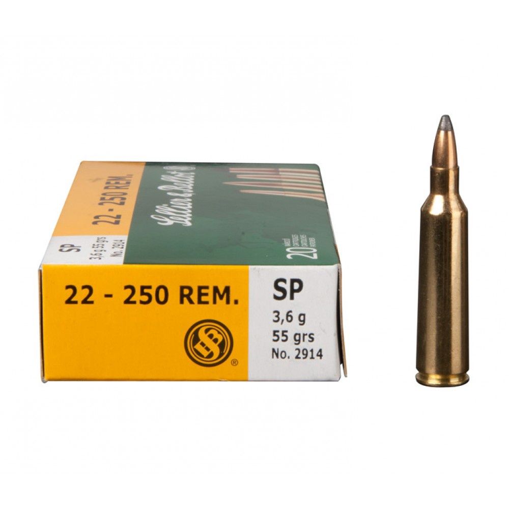 S&amp;B 22-250 Rem 55gr SP