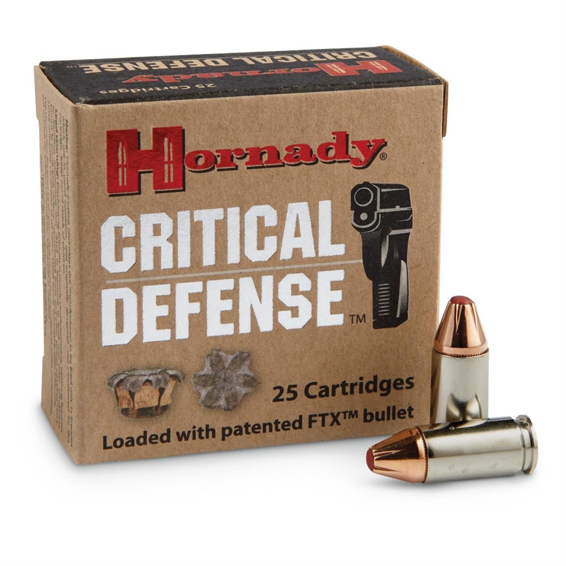 Hornady Critical Defense 9mm Luger 115gr FTX
