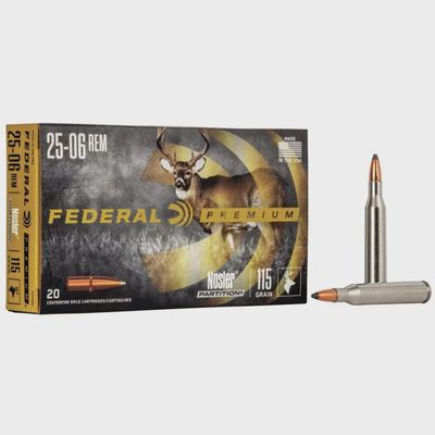 Federal Premium 25-06 Rem 115gr Nosler Partition