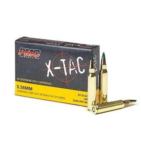 PMC X Tac 5.56 62gr Green Tip 20rds