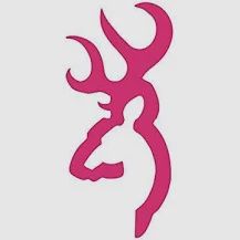 Browning Buckmark 12" Decal Pink