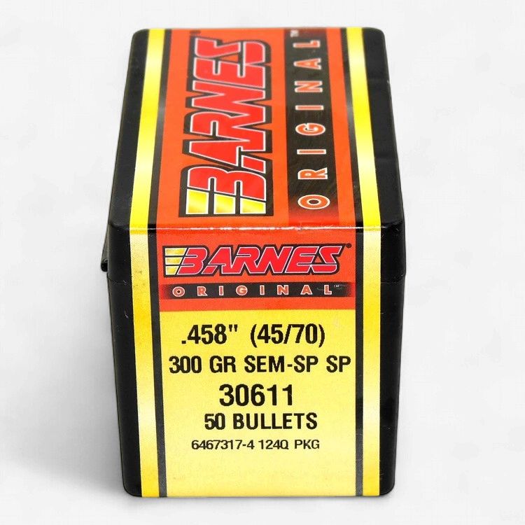 Barnes Semi-Spitzer Flat Base .458 300gr Bullets 50pk