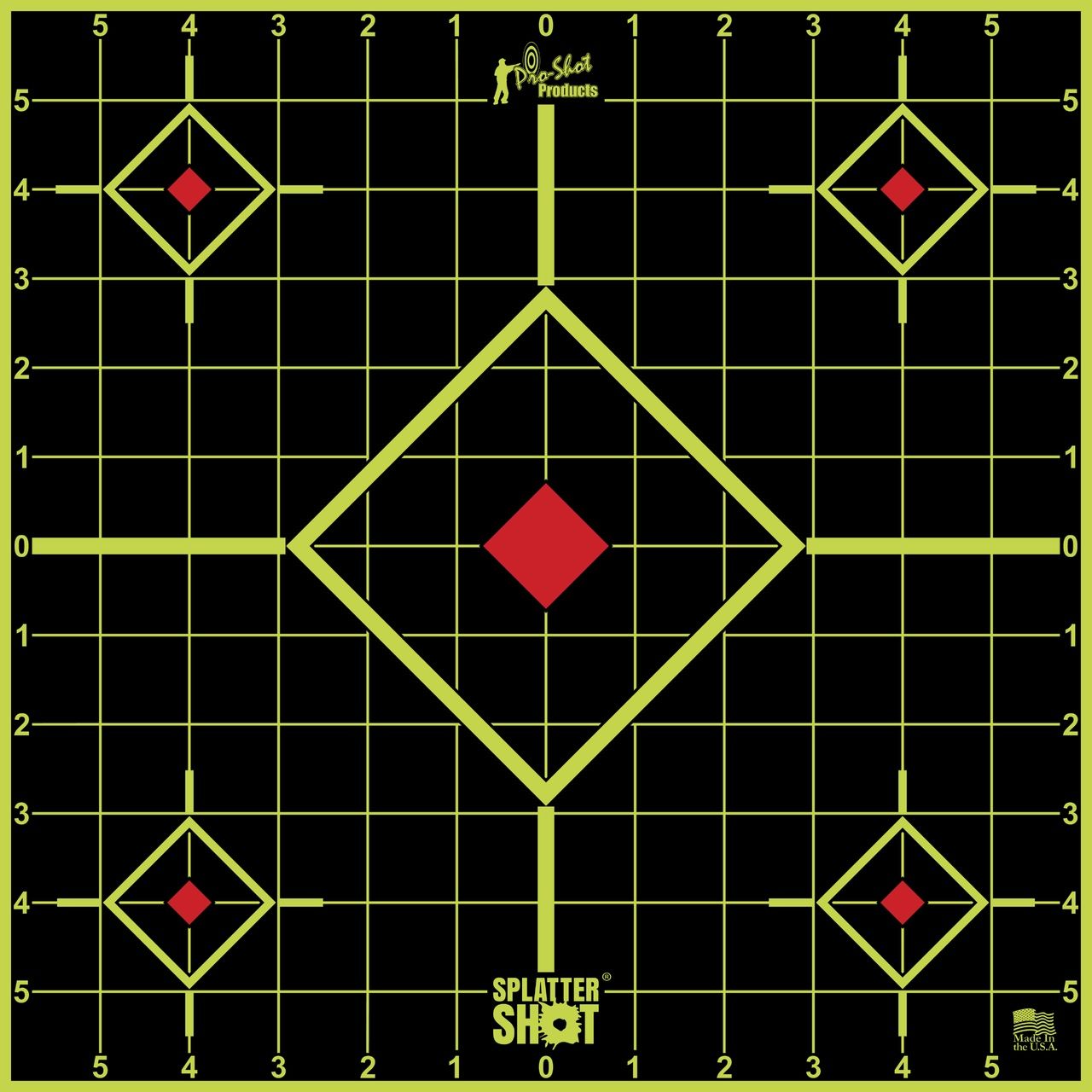 Pro-Shot Splatter Shot 12" Green Sight-In Peel &amp; Stick Target 5pk