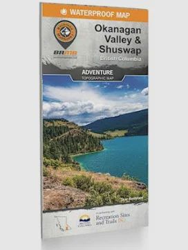 Backroad Map Folding Waterproof Okanagan Valley &amp; Shuswap 3rd Edition