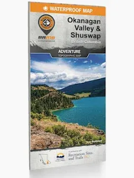 Backroad Map Folding Waterproof Okanagan Valley &amp; Shuswap 3rd Edition