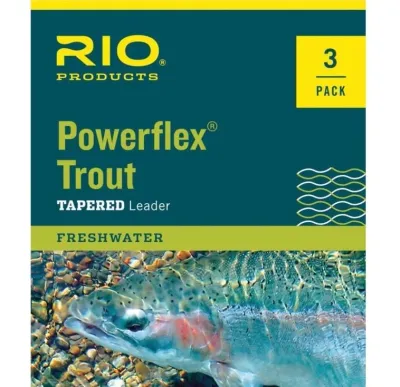 Rio Powerflex Trout Tapered Leader 12ft 5X 3pk