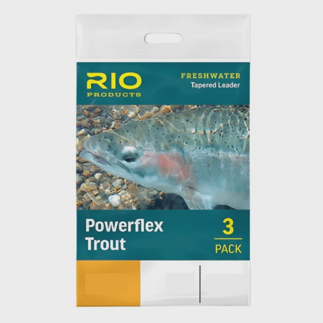 Rio Powerflex Trout Tapered Leader 9ft 5X 5.0lb 3pk