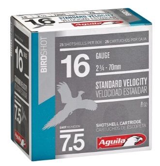 Aguila Standard Velocity Bird Shot 16ga 2 3/4" #7.5